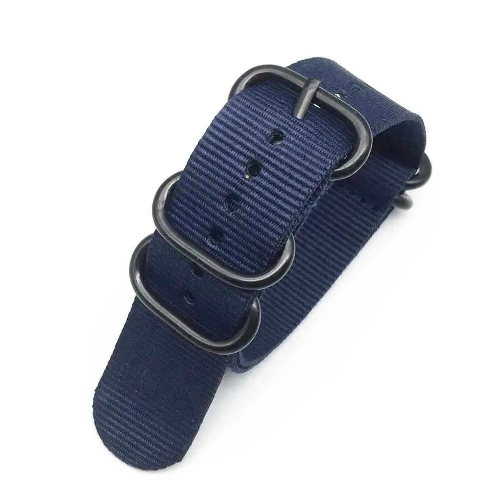 Bracelet de montre multicolore en Nylon noir, boucle d'anneau 18mm 20mm 22mm 24mm rayé étanche, accessoires de montre de remplacement pour hommes et femmes