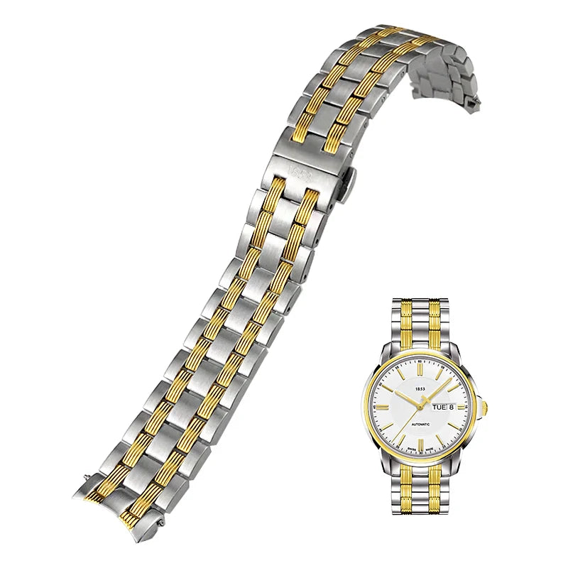 Cinturino per orologio in acciaio inossidabile per Tissot T065 1853, serie T065430A, cinturini da 19mm, argento, rosa, dorato, cinturino per orologio in metallo massiccio