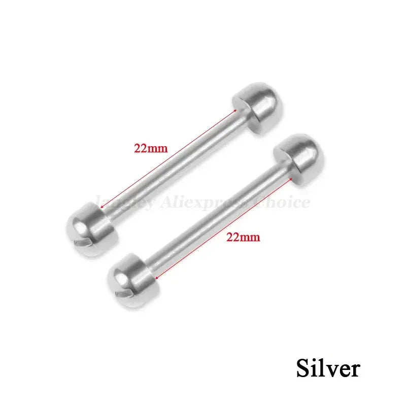 Kit de réparation de bracelet de montre en cuir, tube à vis, lien de tige LDPStem, 14mm, 16mm, 18mm, 20mm, 22mm, goupille de bracelet, 2 pièces, le plus récent