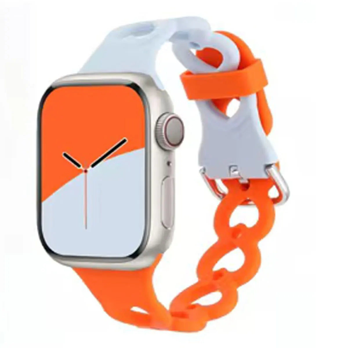 Nouveau bracelet de montre en silicone en forme de cœur pour Apple Watch S11 S10 S9 S8 7 6 5 4, bracelet respirant pour femmes, compatible avec iWatch Series 49 46 45 44 43 42 mm