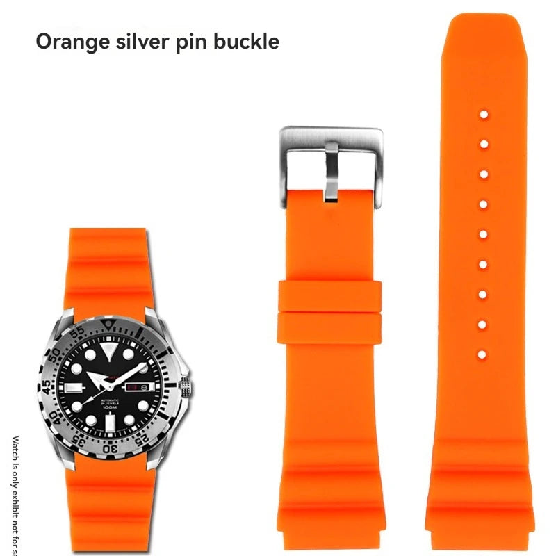 Bracelet en caoutchouc de 22mm pour SEIKO 5 SKX007 SKX009 tortue Mini MM SRPD Monster-noir bleu vert bracelet de montre de plongée bracelet de sport