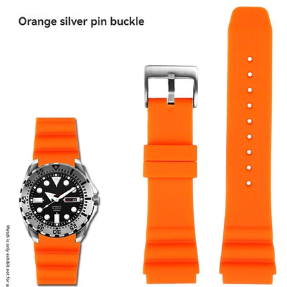 Bracelet en caoutchouc de 22mm pour SEIKO 5 SKX007 SKX009 tortue Mini MM SRPD Monster-noir bleu vert bracelet de montre de plongée bracelet de sport