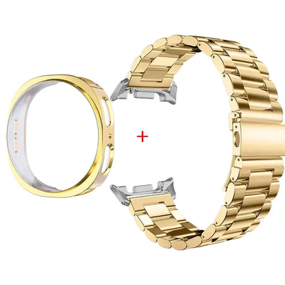 Stainless Steel Watch Band + Case for Samsung Galaxy Watch 8 40mm 44mm, Full Cover Metal Strap