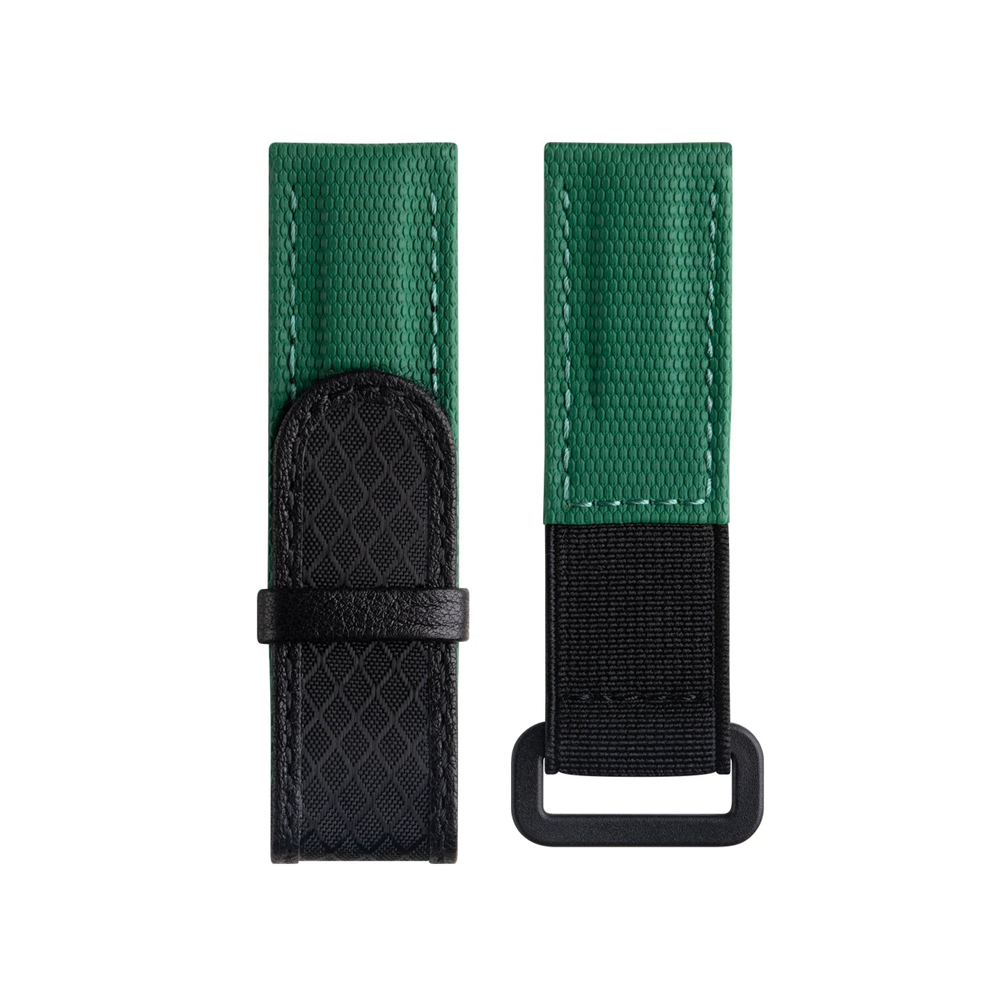 Bracelet de montre réglable en Velcro caoutchouté en fluororubber pour Rolex Submariner Daytona GMT Seiko Omega Tudor, universel