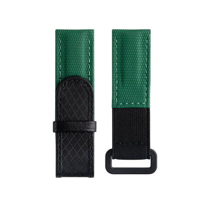 Bracelet de montre réglable en Velcro caoutchouté en fluororubber pour Rolex Submariner Daytona GMT Seiko Omega Tudor, universel