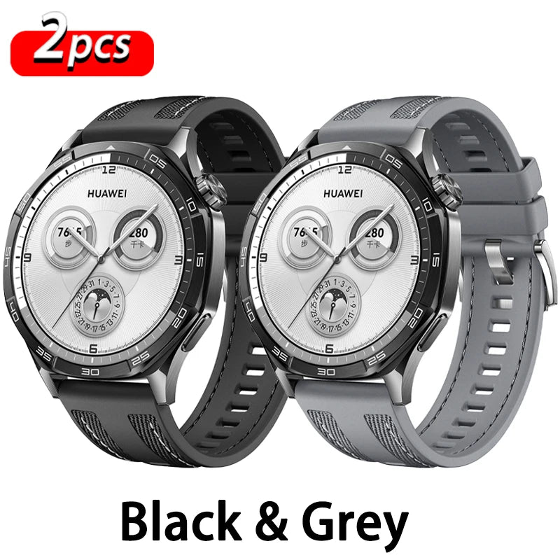 Bracelet en Nylon officiel de 22mm pour montre HUAWEI GT 6 5 4 46mm/montre 4 5 6 Pro/GT 6 5 3 2 Pro, Bracelet en Silicone Composite de 46mm