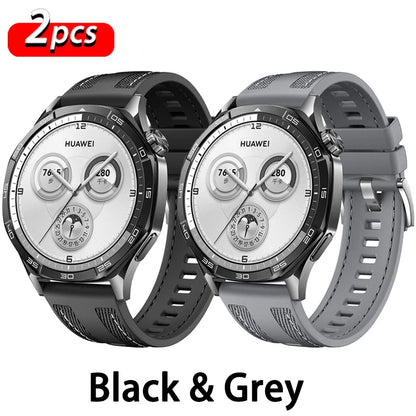 Bracelet en Nylon officiel de 22mm pour montre HUAWEI GT 6 5 4 46mm/montre 4 5 6 Pro/GT 6 5 3 2 Pro, Bracelet en Silicone Composite de 46mm