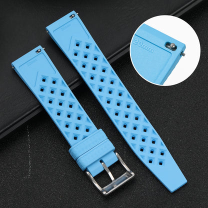 Bracelet de montre en caoutchouc FKM de qualité supérieure, 20mm 22mm, pour Seiko, Oris, Omega, plongée à dégagement rapide, étanche