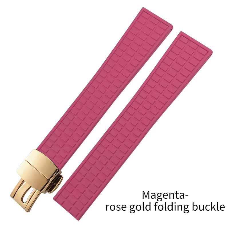 Cinturino per orologio in gomma fluorurata FKM morbida di alta qualità, 19 mm, cinturino di ricambio per Patek Philippe Aquanaut Luce 5067 5068 5072 PP, orologio da donna
