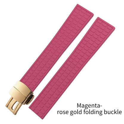 Cinturino per orologio in gomma fluorurata FKM morbida di alta qualità, 19 mm, cinturino di ricambio per Patek Philippe Aquanaut Luce 5067 5068 5072 PP, orologio da donna
