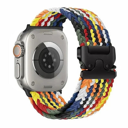 Nylon Solo Loop Bracelet for Apple Watch 46mm 44mm 45mm 42mm 40mm 38mm 41mm Ultra2 49mm iWatch Series 10 9 SE 8 7 6 5 4