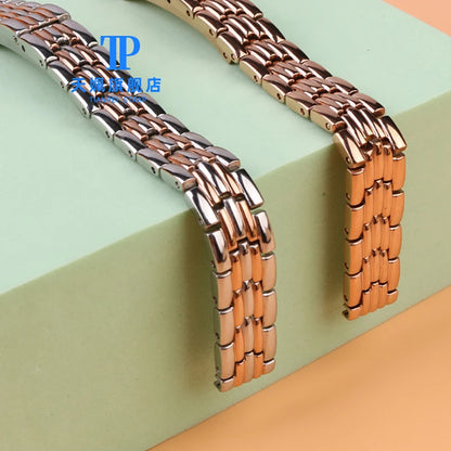 6mm 8mm 10mm 12mm 14mm 16mm Ladies Stainless Steel Buckle Mesh Watch Band Ultra-Thin Steel Bracelet Small Size Chain Width