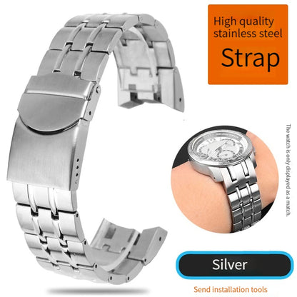 Bracelet de montre avec chaîne en acier inoxydable, interface incurvée, 20MM 21MM, pour IWC Mark 16 17 18, 377710 377714