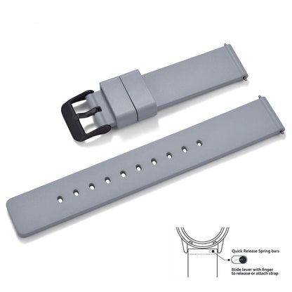 Bracelet de montre en caoutchouc Premium lisse - Rapide / Universel