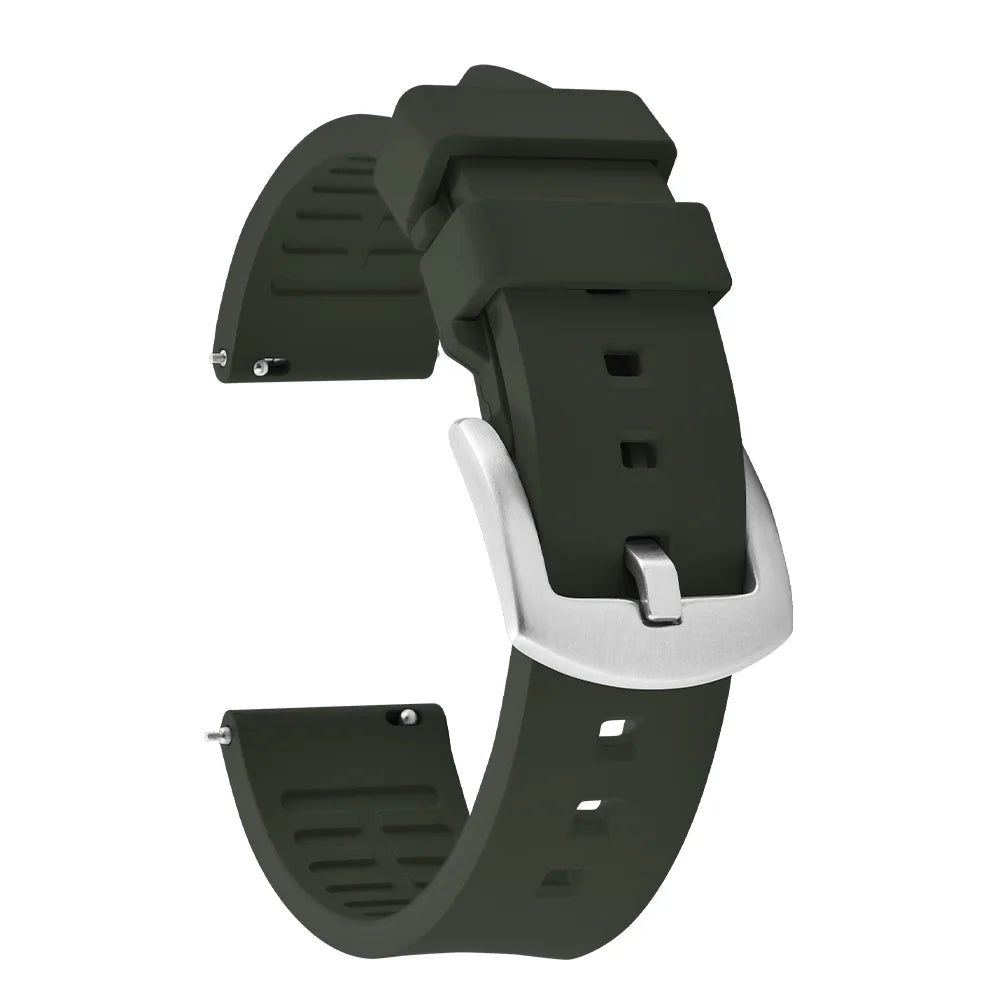18/19/20/21/22/23/24mm FKM Rubber Watch Strap Diving Sports Quick Release Rubber Bracelet for Tissot/Seiko/Omega Watch Band
