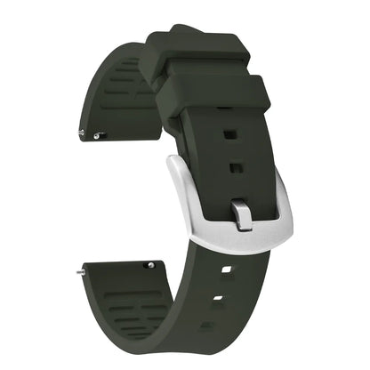 18/19/20/21/22/23/24mm FKM Rubber Watch Strap Diving Sports Quick Release Rubber Bracelet for Tissot/Seiko/Omega Watch Band