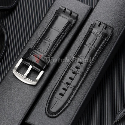 Genuine Leather Watch Strap for Swatch, 23mm, YOS440 413 424 440 447 448 449, Men's Sport Bracelet, Watch Accessories