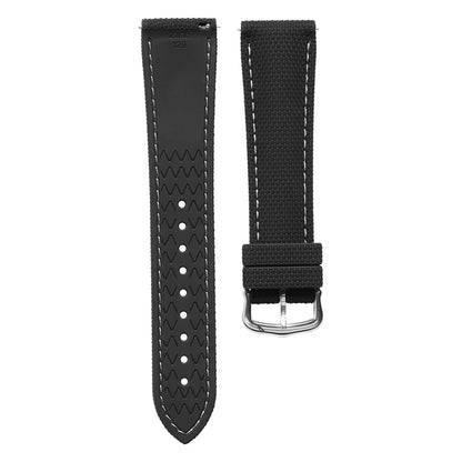 Bracelet de montre Rapide Premium - caoutchouc FKM - Motif Tissu - Universel