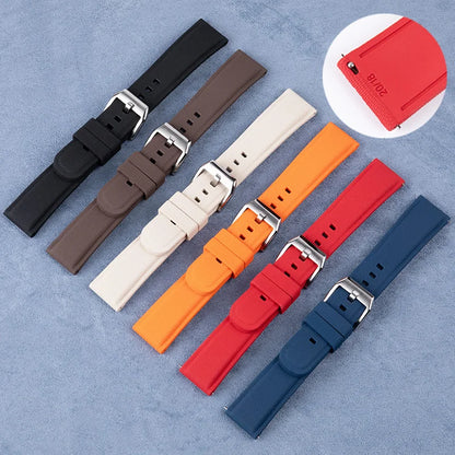 Quick Release FKM Rubber Waterproof Watch Strap, 18/19/20/21/22/23/24mm, for Oris Seiko Omage Rolex