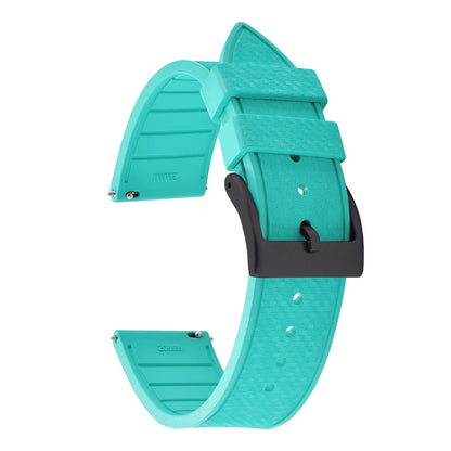 20MM 22MM supprime des bracelets de montre en caoutchouc fluoroélastomère/FKM mosaïque pour hommes femmes-bracelet de Sport étanche de remplacement à dégagement rapide