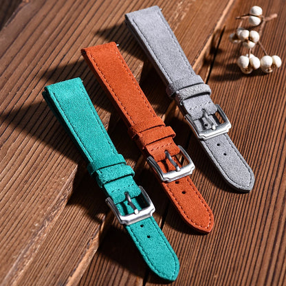 MZDTIMK High Quality Classic Suede Leather Watch Strap Quick Release New Vintage Leather Watch Straps Bracelet 18mm 19mm 20mm 22mm