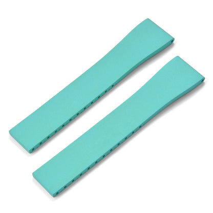 New CTS Fluororubber FKM Watch Straps 16mm 18mm 19mm 20mm 21mm 22mm Cut-to-Size Quick Release Butterfly Silver Buckle Watch Straps