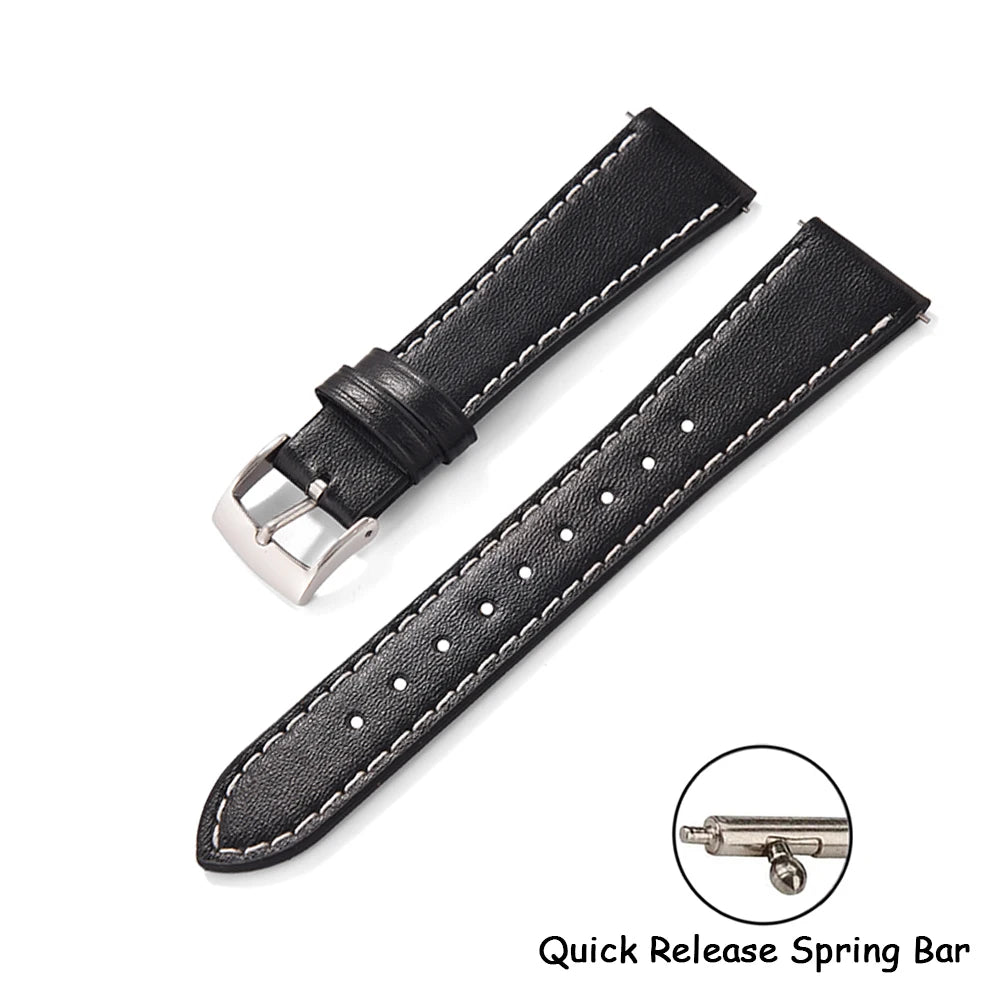 Cinturino in pelle 20mm 22mm a sgancio rapido universale orologio braccialetto in morbida pelle per uomo e donna per Omega Seiko Cartier