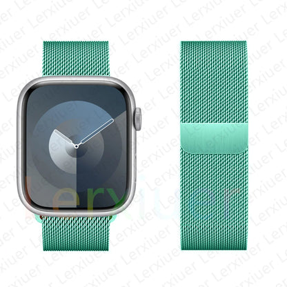 Milanese Loop for Apple Watch Band 46mm 44mm 45mm 40mm 42mm 41mm 38mm 49mm iWatch Bracelet Series 10 Ultra 2 9 8 SE 7 6 5 Bands