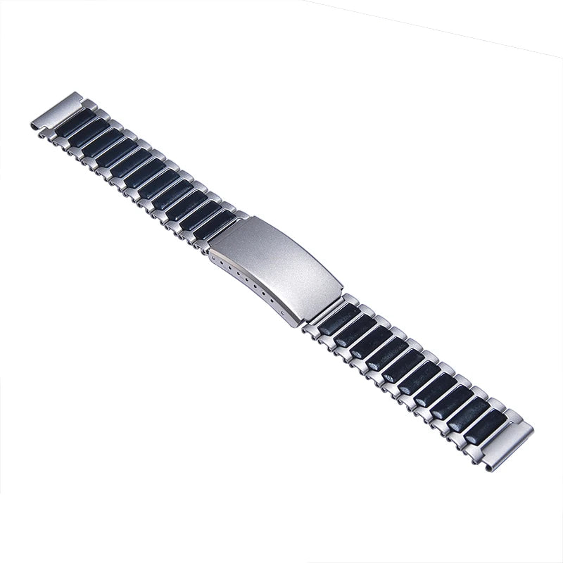 18mm Steel/Resin Composite Watch Strap for TIMEX Q Casio