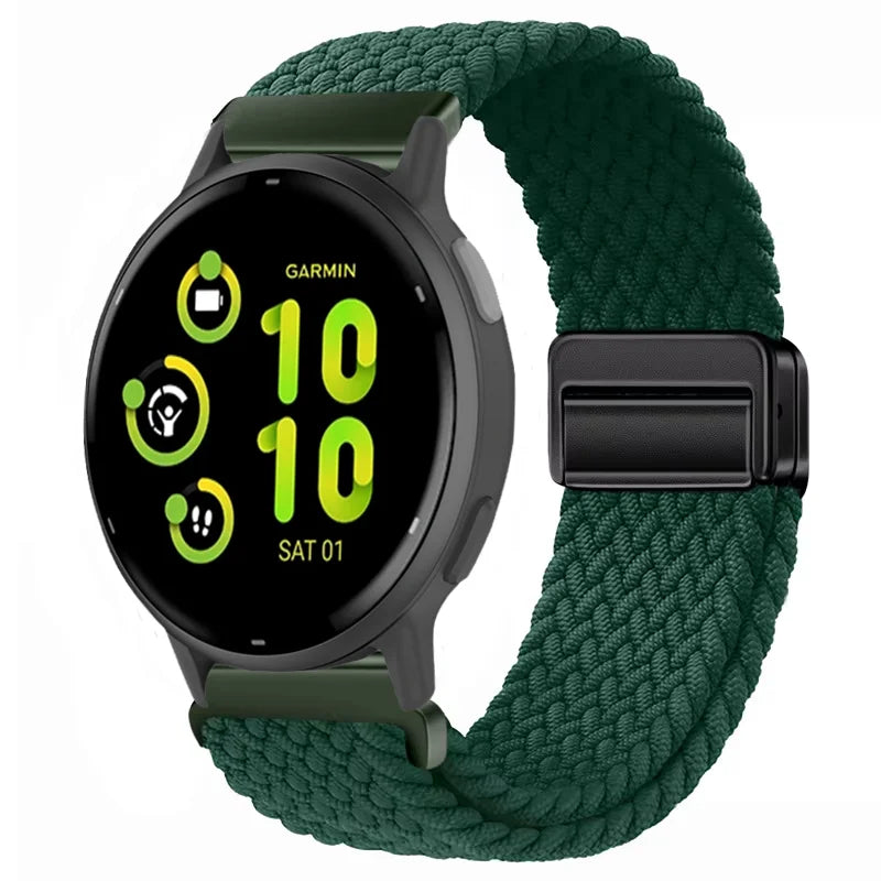 Bracelet magnétique en Nylon, 20mm 22mm, pour Garmin Forerunner 970 570 165 55 965 265/Venu 3, Bracelet de sport Garmin Active 6 5 Correa