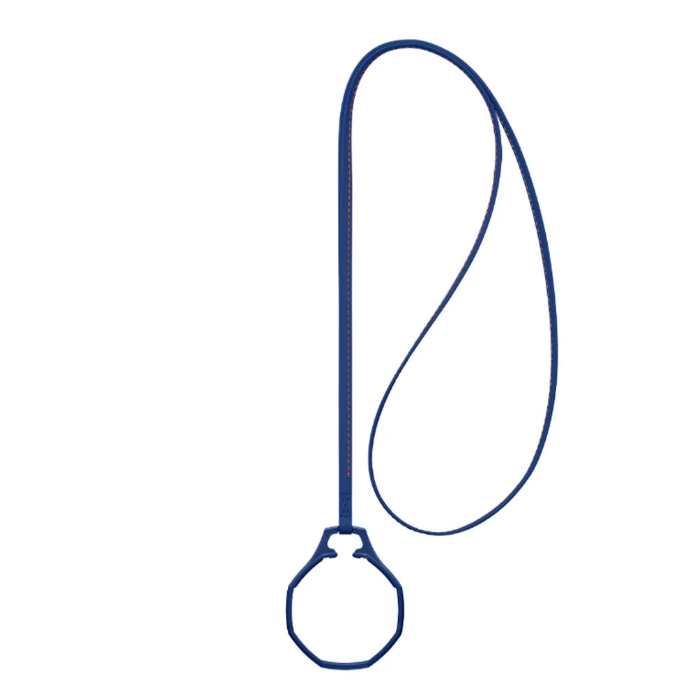 Cordon en cuir + anneau en biocéramique pour montre de poche Swatch Royal Pop, support de pendentif à accrocher au cou, cuir de veau de qualité supérieure avec surpiqûres