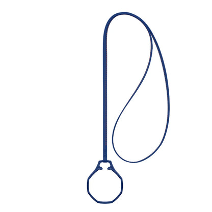 Cordon en cuir + anneau en biocéramique pour montre de poche Swatch Royal Pop, support de pendentif à accrocher au cou, cuir de veau de qualité supérieure avec surpiqûres