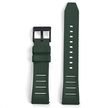 Bracelet de montre en caoutchouc FKM 20mm 22mm, souple, étanche, pour Huawei, Samsung, Seiko, Omega, avec attache rapide