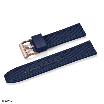 2025 NewFKM Bracelet de montre en caoutchouc 18 mm/20 mm/22 mm/24 mm |   Sangle de plongée à dégagement rapide, étanche, Anti-allergie, pour Seiko/Citizen/Garmin