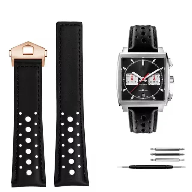 Bracelet de montre Cuir Rallye pour TAG Heuer Monaco - CAW211M 211P CAW211R 211T