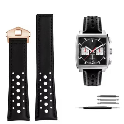 Bracelet de montre Cuir Rallye pour TAG Heuer Monaco - CAW211M 211P CAW211R 211T