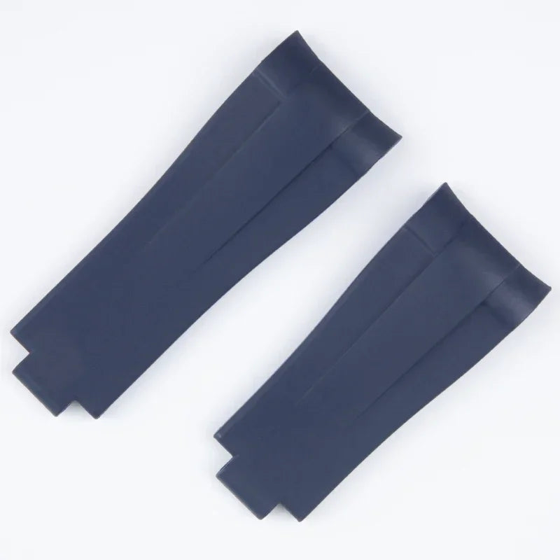 FKM Fluororubber Watch Strap, Natural Rubber, 21mm, Accessories for Rolex 41mm Submariner Explorer 216570, Deployant Buckle.