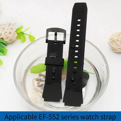 Bracelet de montre en caoutchouc de Silicone EF-552 pour CASIO Edifice EF552 EF-552D EF-552PB-1A2 Bracelet de montre Bracelet étanche Bracelet en résine pour hommes