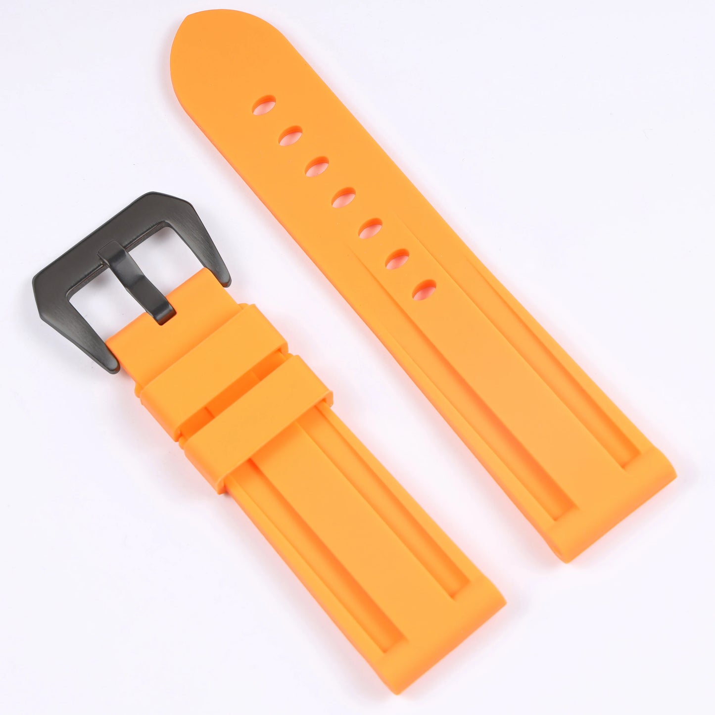 Bracelet de montre universel en silicone 20-26 mm noir jaune bleu vert rouge en caoutchouc pour Panerai Seiko Casio Huawei Samsung