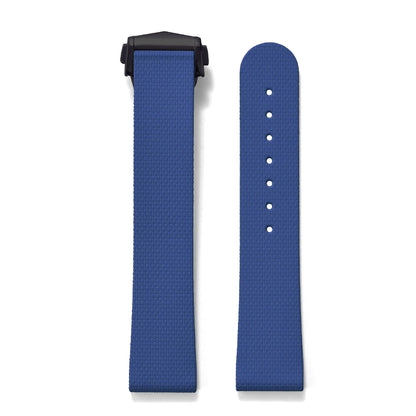 STAPELP suitable for Omega Swatch 20mm universal watch straps Black Blue FKM Rubber Quick Release Watch Band with Omega Folding Clasp