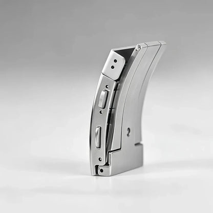 Fermaglio di sicurezza a doppio pulsante argentato, 18 mm 20 mm 22 mm, chiusura per cinturino di orologio in acciaio inossidabile, fibbia per orologio solida pieghevole estesa per Seiko