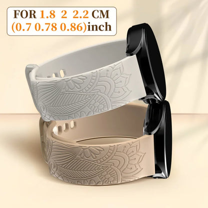 Graviertes Armband 18/20/22mm für Samsung Galaxy Watch 7/6/5/4/FE (40/44mm) Gear S3, klassisches Silikonarmband 43/45mm Active 2