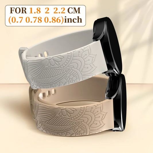 Graviertes Armband 18/20/22mm für Samsung Galaxy Watch 7/6/5/4/FE (40/44mm) Gear S3, klassisches Silikonarmband 43/45mm Active 2