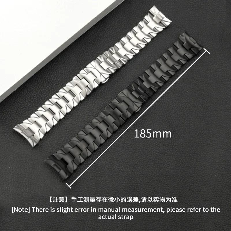 For Panerai Luminor Silver Black Series 24 22mm PAM 441111 Solid Stainless Steel Watch Bracelet, Rustproof, for Outdoor Business Men