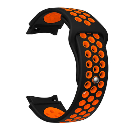 Sport-Uhrenarmband aus Silikon mit atmungsaktiven Löchern, zweifarbig, für Samsung Galaxy Watch 7/FE/6/5/4, atmungsaktives Sport-Design