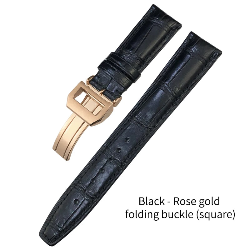 Bracelet de montre en cuir de Crocodile américain, 20mm 21mm 22mm, pour IWC PORTUGIESER PORTOFINO Pilot, outils gratuits