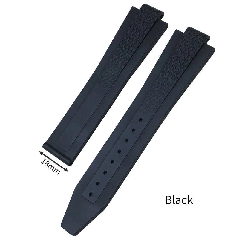 Konvexes Uhrenarmband aus weichem FKM-Fluorelastomer, für Longines L3 830 835 Hydroconquest Conquest GMT V.H.P 21mm 22mm