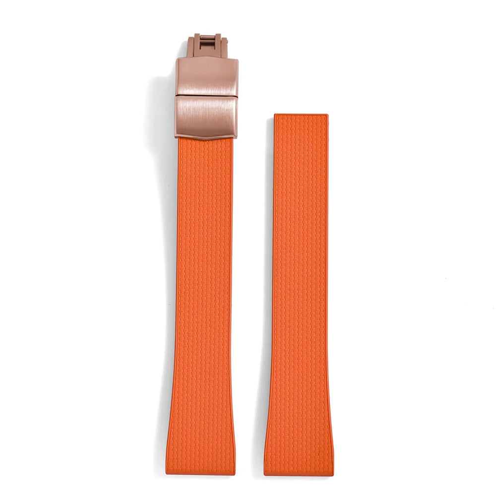 Original Stripess CTS FKM 20mm rubber watch strap for d-elug FKM CTS quick release watch strap silver butterfly buckle cut to size