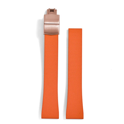 Original Stripess CTS FKM 20mm rubber watch strap for d-elug FKM CTS quick release watch strap silver butterfly buckle cut to size