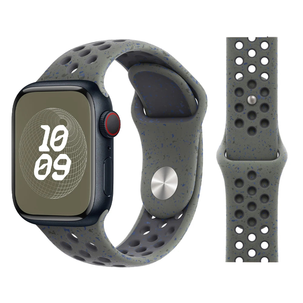 Bracelet en Silicone pour bracelets de montre Apple 46mm 44mm 45mm 40mm 41mm 42mm, Bracelet de Sport Correa iWatch série 11 10 9 SE 8 7 6 5
